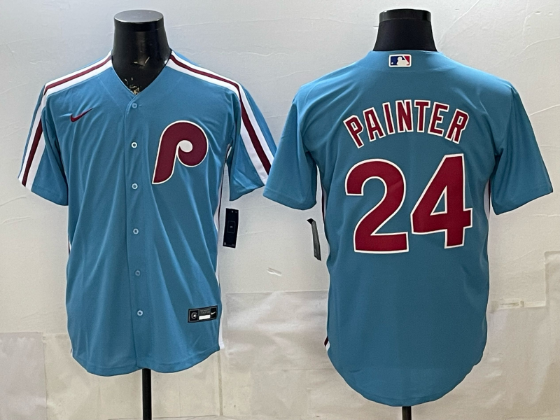 Men 2026 Philadelphia Phillies #24 Painter blue Game Nike MLB Jersey 0410005->philadelphia phillies->MLB Jersey